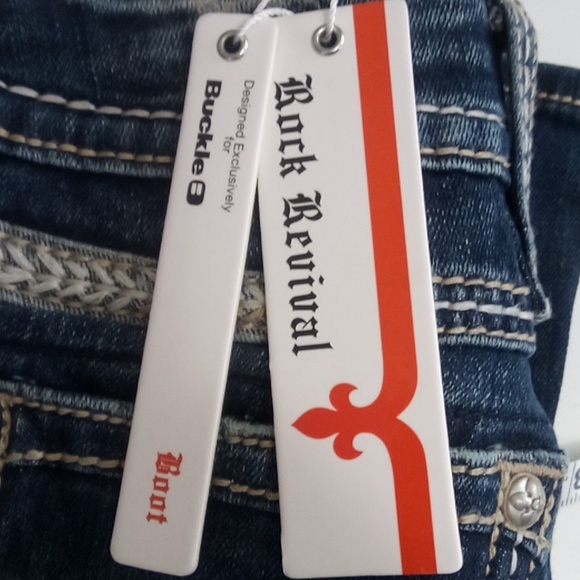 Rock Revival Women's 26 Boot Cut Denisa Embellished Embroidered NWT - Picture 6 of 8